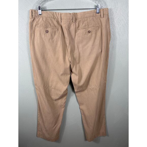 Tommy Bahama Pants Men's Size 38x32 Brown Silk Cotton Breathable Summer Slacks - Picture 2 of 11